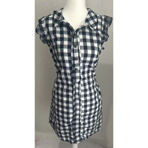 NWOT Anthropologie Dear Creatures Trinette Dress Gingham Plaid Mini Size S $148